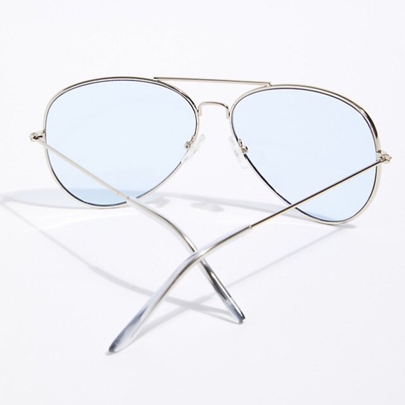 Austin Aviator SUNGLASSES Blue Sky Brow Bar NEW - Picture 3 of 3